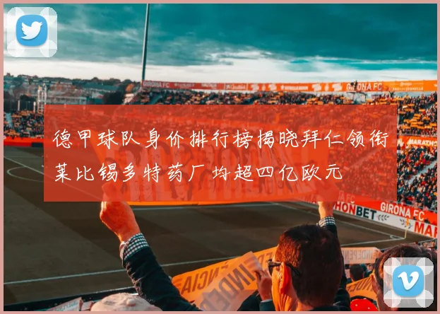 德甲球队身价排行榜揭晓拜仁领衔莱比锡多特药厂均超四亿欧元